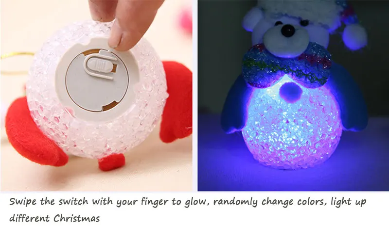 New Year Christmas Decoration for Home accessories Glowing EVA Snowman Nightlight Snowman Christmas Tree gifts Navidad Natal (21)