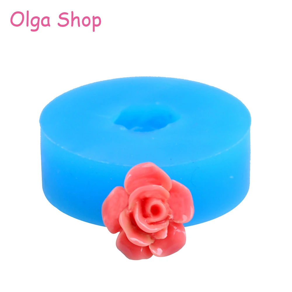 

HYL094 9.9mm Rose Flower Flexible Silicone Mold - for Miniature Food, Cupcake Toppers, Fondant Craft, Candy, Resin, Jewelry, Wax