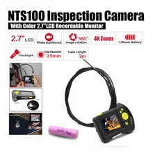 Free shipping!Dia 3.9mm 2.7″ LCD NTS100R Endoscope Borescope Snake Inspection 3M Tube DVR Car Diagnostic Tools