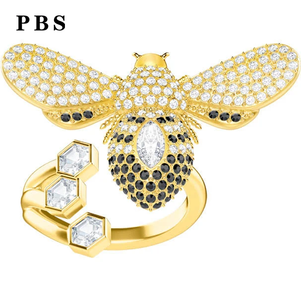 

PBS Original Copy High Quality 1:1 Exquisite Generous Bee Rings Gold-plated Logo Free Package Manufacturers Wholesale