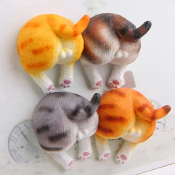 

3D Cat Fridge Magnet Funny Butt Refrigerators Souvenir Resin Fridge Magnet Decor Kitchen Fridge Magnetic Sticker Home Decoration