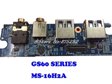 Laptop Audio jack small board USB small board For MSI GS60 MS-16H2A 1.1 New and Original