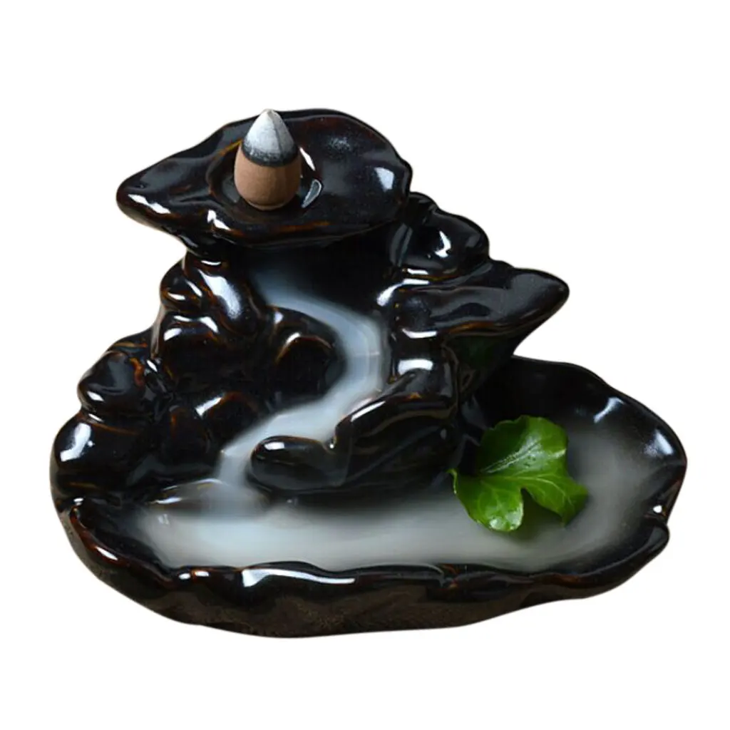 Hot Ceramic Glaze Incense Smoke Cone Burner Backflow Censer Tower