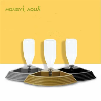 

HONGYI plastic feeder land turtle lizard reptile feeding plate automatic drinking fountains feed basin automatic water storage