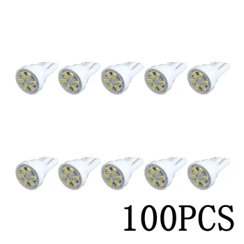 

AGLINT 100PCS T10 W5W LED 194 168 Wedge Replacement Bulbs 3014 SMD Map Light Courtesy Lights LED Dome Lights For Cars White 12V