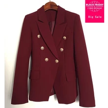 S-2XL, модный бренд, весенний корейский Тонкий Блейзер, женский двубортный Блейзер на металлической пуговице, wj1671, Прямая поставка