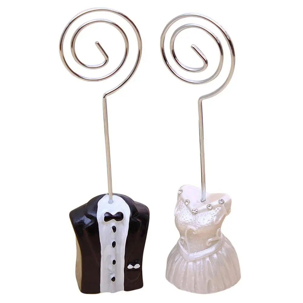 

1 Pairs Table Place Cards Holders Heart Seat Card Dress Table Number Name Card Place Cards Wedding Party Decoration