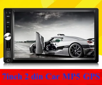 

universal 2 double Din 7" in-dash Car MP5 player with GPS BT/USB SD,audio Radio stereo,rear view camera,car multimedia headunit