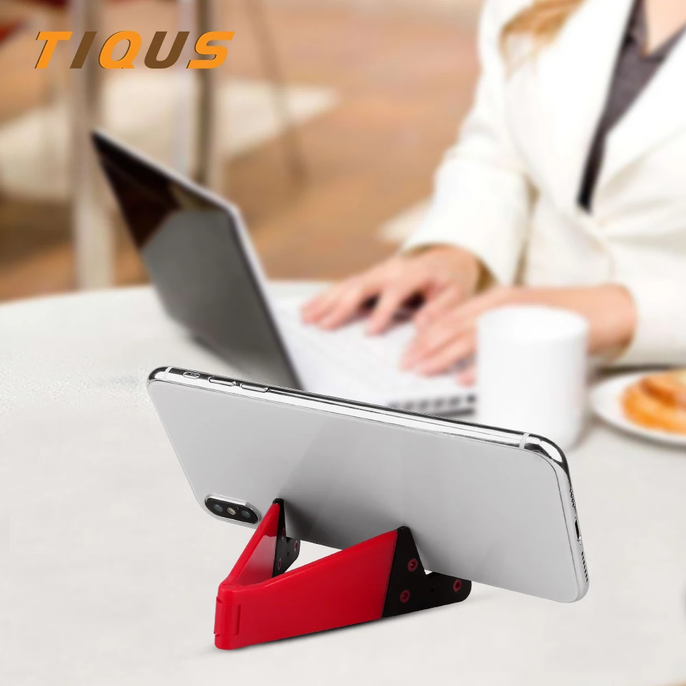 

TIQUS Universal Foldable Mini Mobile Phone Stand Holder For iphone X XS XR Smartphone Adjustable Support Phone Holder Desk