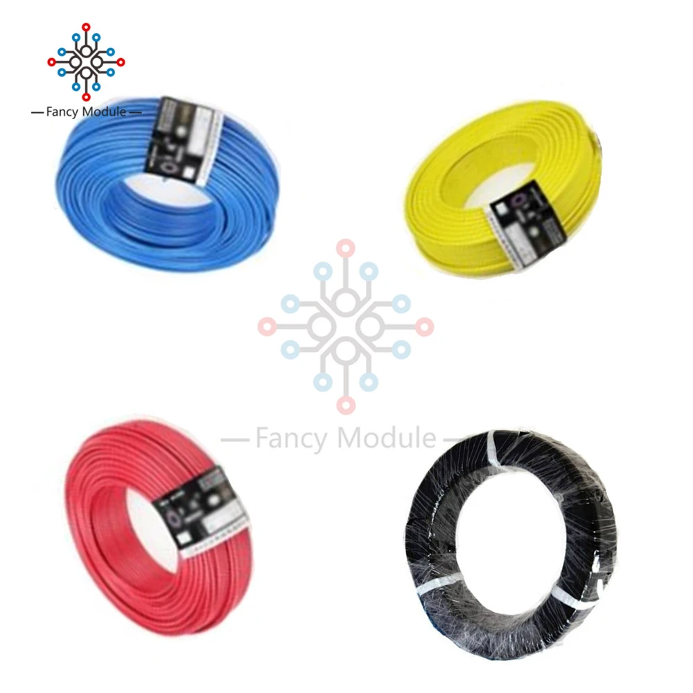 Details about / Flexible Stranded of UL-1007 24 AWG wire cable Yellow//Blue//Red//Black 10M 300V