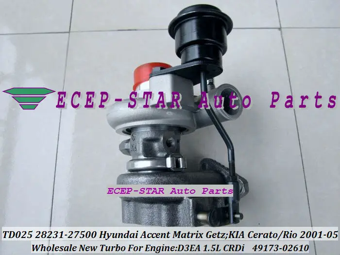 TD025 28231 27500 49173 02620 Turbo для HYUNDAI акцент Гетц Matrix KIA Cerato Rio 01 D3EA 02610 л CRDI|turbo turbocharger|turbocharger