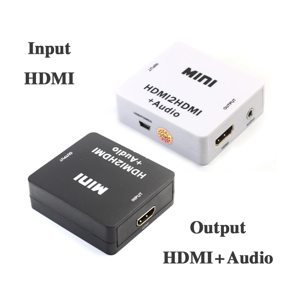 AIXXCO 1080P Мини HDMI2HDMI Аудио HD конвертер HDMI в HDMI аудио экстрактор адаптер коммутатор для ПК ноутбук HDTV проектор