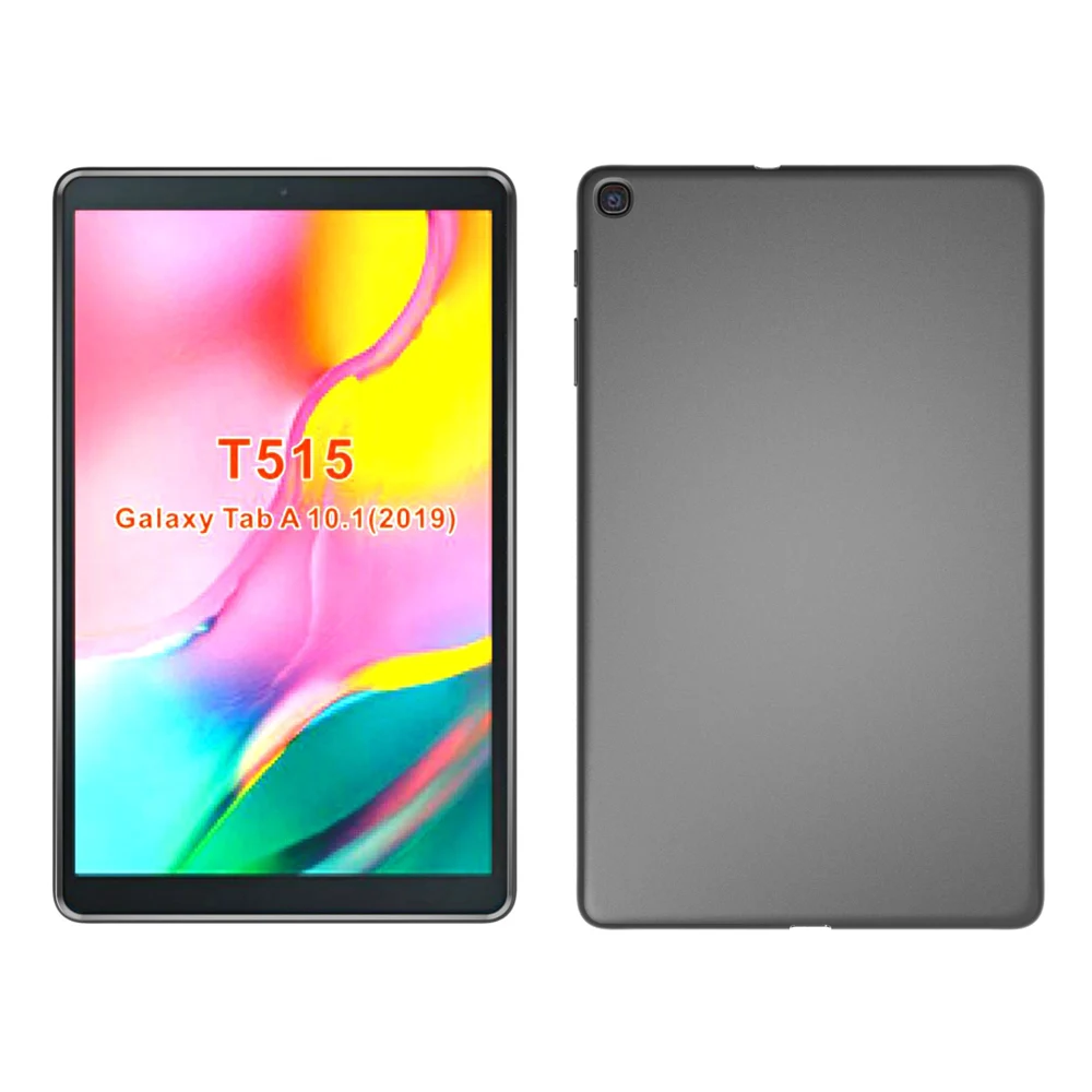 

black matte Skid-proof Soft TPU Transparent Silicone Clear Case Cover for Samsung Galaxy Tab A 10.1 2019 T515