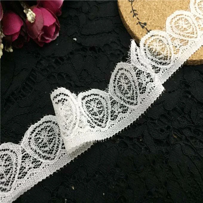 

10 yards high-quality embroidered stretch lace ribbon width of 3cm DIY,clothing decoration