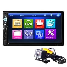 7010B 2 Din Autoradio Doppio Din Car Video Player Touch Screen Panel Car Audio Player di Sostegno FM/MP5/USB/AUX/Bluetooth