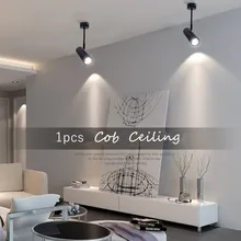 1 шт точечный регулируемый светильник светодиодный светильники 15 w фоне лампы светодиодный COB отслеживание свет поверхностного монтажа Потолочный светодиод Освещение в помещении