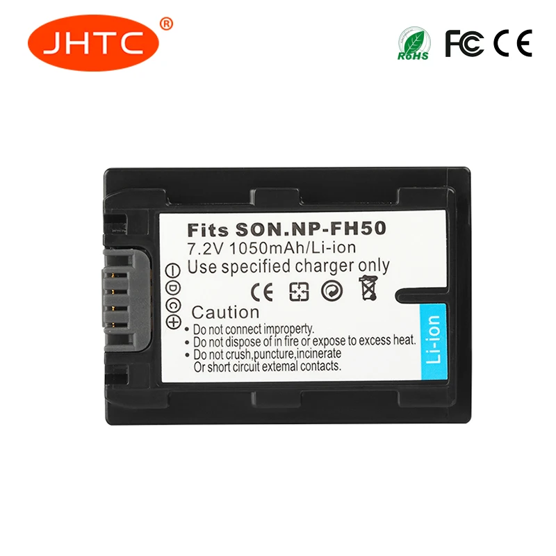Аккумулятор JHTC 1050 мАч для Sony NP FH50 FH40 FH30 FH60 Alpha DSLR A230 A330 A380 FH70For HX200 HDR|battery for sony|batterie sony