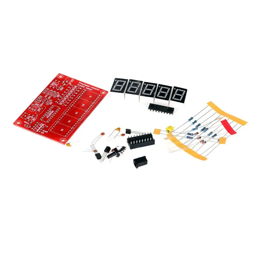 KSOL 50 МГц кварцевый генератор частоты тестеры счетчика DIY Kit 5 разрешение цифровой красный