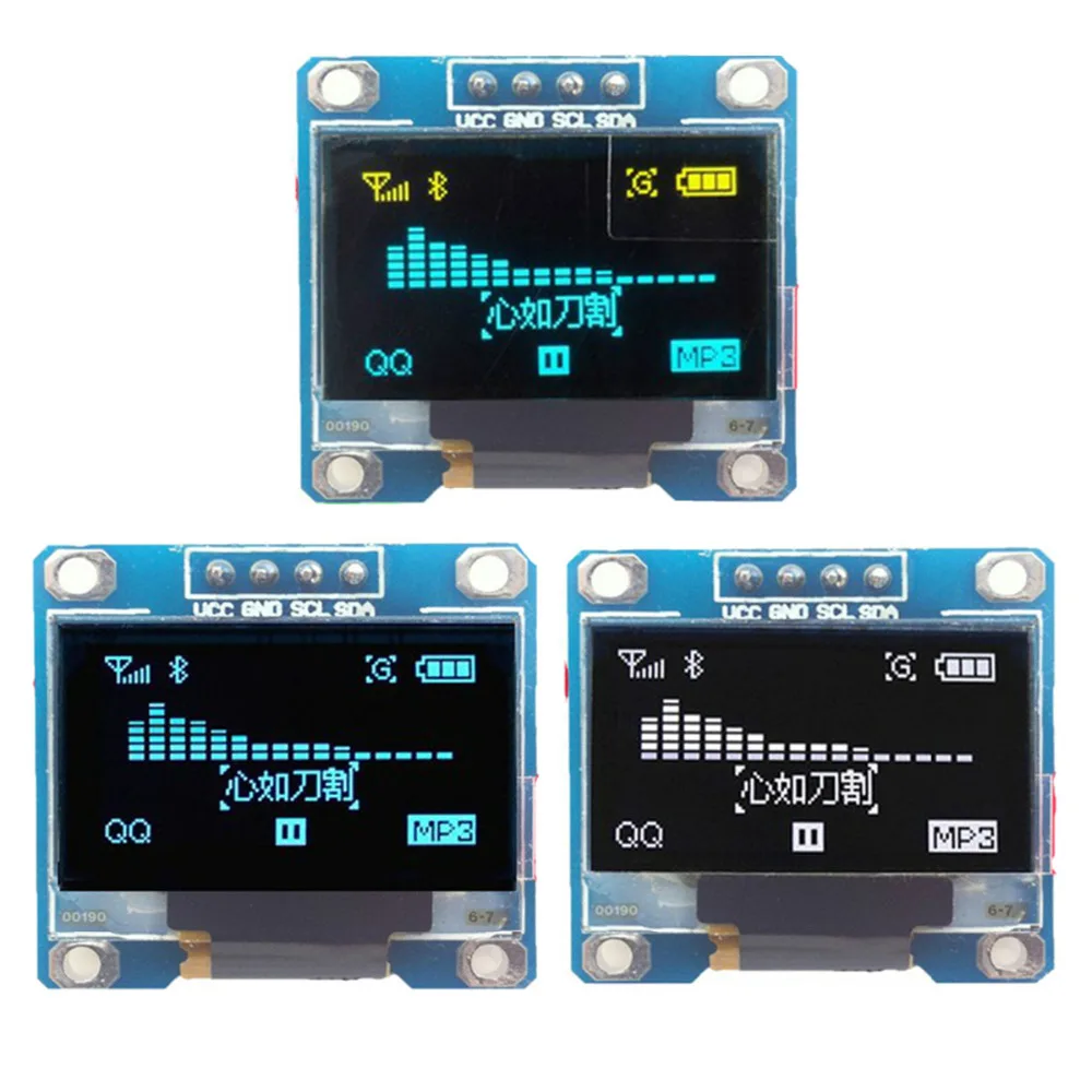 Желто-голубой двойной цвет белый 128X64 O светодиодный ЖК-дисплей светодиодный Дисплей модуль для arduino 0,9" I2C IIC общаться