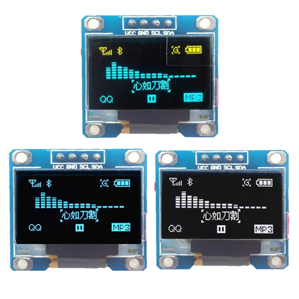 

Yellow- blue double color white 128X64 OLED LCD LED Display Module For arduino 0.96" I2C IIC Communicate