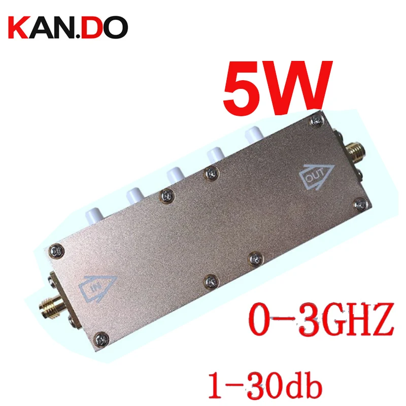 

5W key press 0-30db ajustable radio frequency attenuator sma connector DC-3Ghz attenuation connector RF COAXIAL jack Attenuator