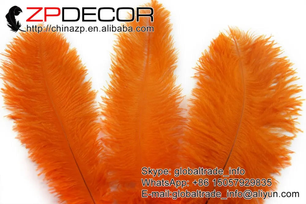 25-30cm orange dyed samll ostrich plume (4)