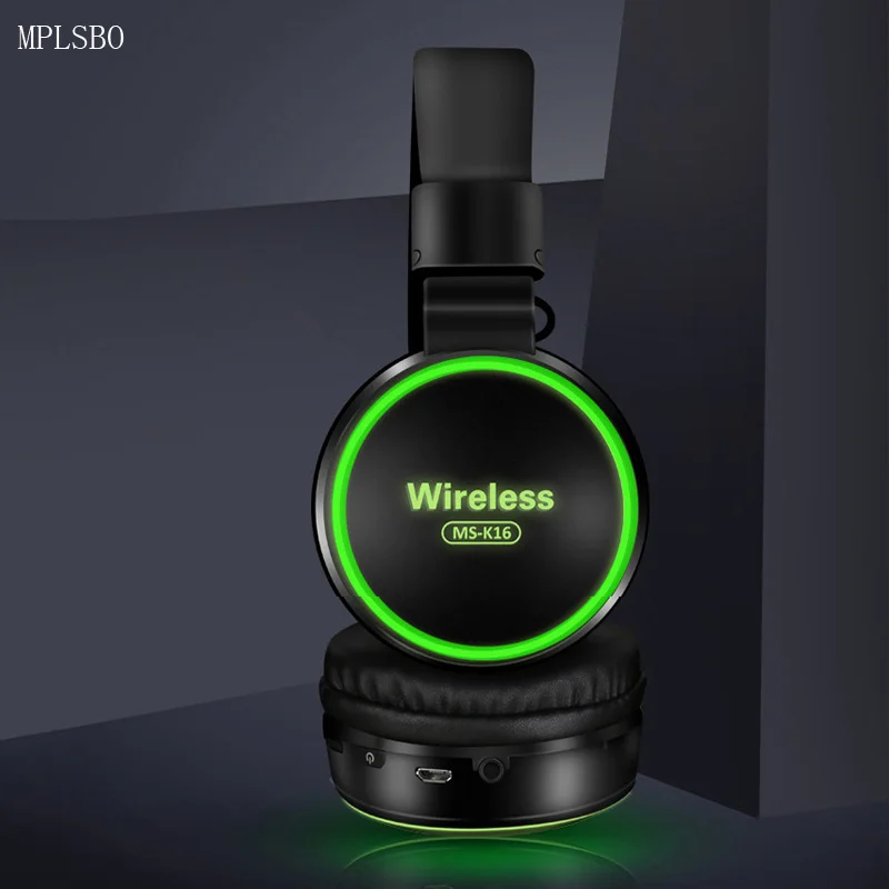 Bluetooth 5 0 Headset Wireless Headphones Gaming Headset with Mic for xiaomi iPhone Professional Gamer Surround Sound LED Light
