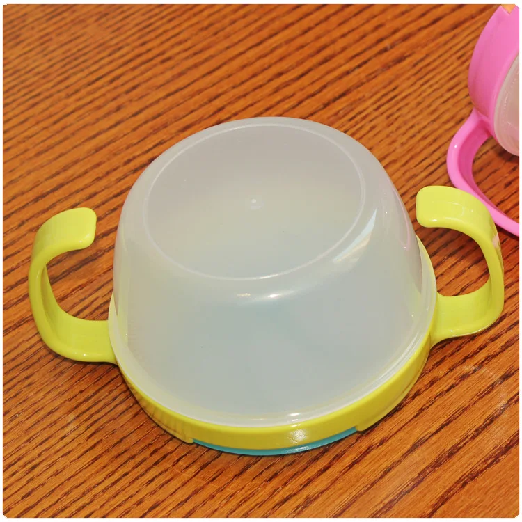 Baby Dishes Bowl Child Kids Food Snacks Candy Biscuit Anti spill Storage Holder Tank Non spilling Cup with Cover & Handle Baby Dishes Bowl Child Kids Food Snacks Candy Biscuit Anti spill Storage Holder Tank Non spilling Cup with Cover & Handle