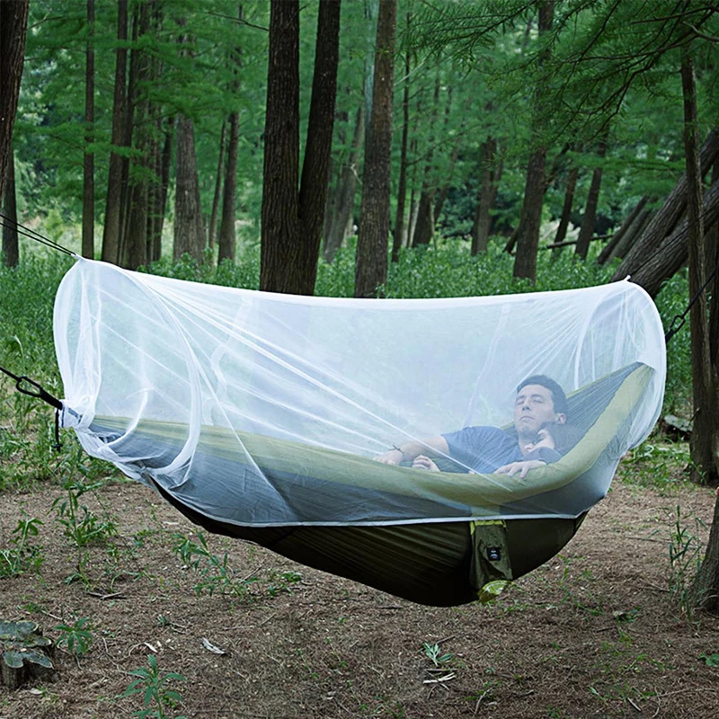 

1-2 Person Outdoor Hammock Mosquito Net Swing Ultralight Breathable Portable Double Chair Parachute Camping Hanging Sleeping Bed