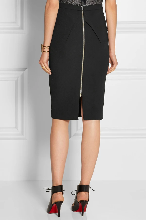 Великобритания весна лето брендовая Новая Модная стильная женская черная офисная юбка-карандаш с высокой талией