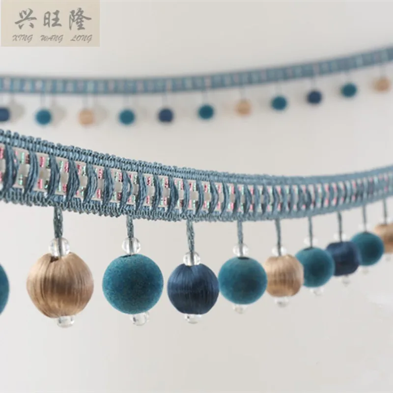 Buy XWL Luxury 12M/lot Three Color Balls Curtain Lace