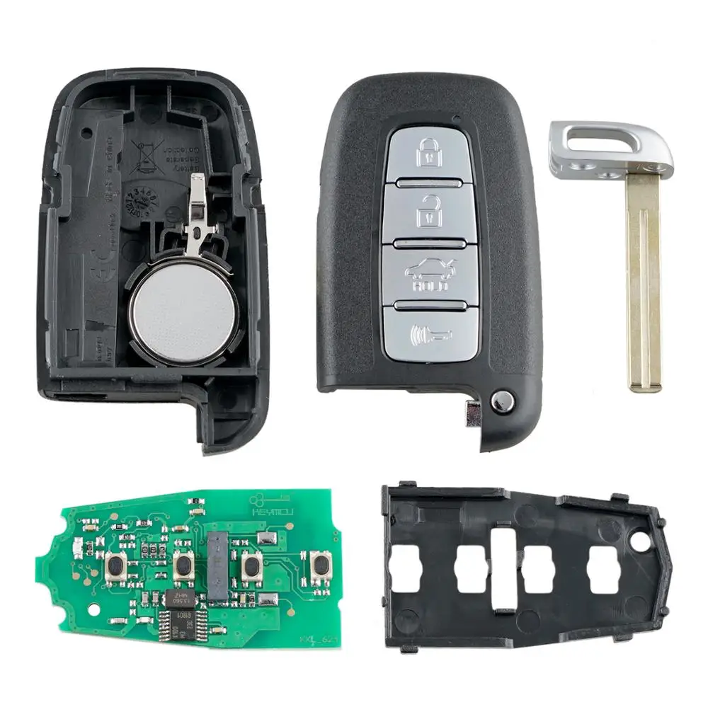 4 кнопки дистанционного Smart Key 315/433 МГц для HYUNDAI SONATA GENESIS EQUUS VELOSTER 2009 2010 2011 2012 2013 SY5HMFNA04