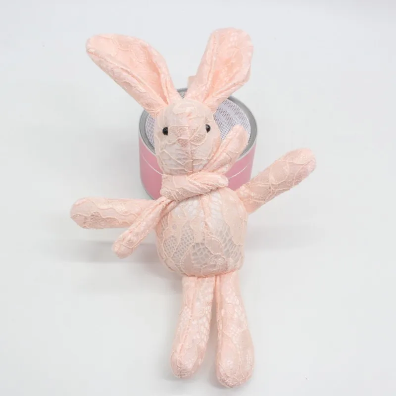Lace Wishing Rabbit Toys Special Cute Bunny Rabbits Dolls Key Bag Pendants Cartoon Flower Wedding Party Decor 10pcslot (2)