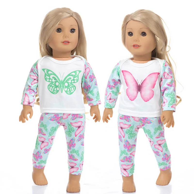 Симпатичная одежда для 18-дюймовая кукла-с рисунком из мультфильма «Мой маленький аксессуары для малышей подходит 18''43-46 см американский/жизнь/кукла Generation-игрушки верхняя одежда для девочек, подарки