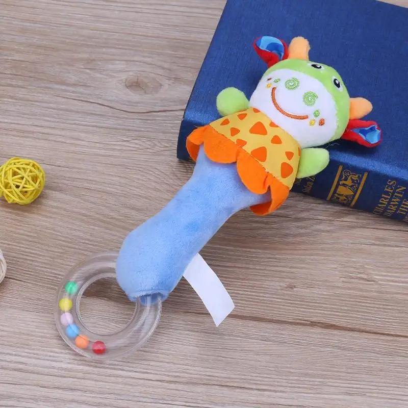 Милые Погремушка мультфильм Животные детские руки звон кольцо колокол палка коляска висит игрушки для новорожденных ребенка раннего