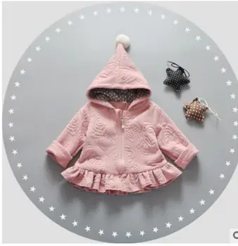 

2017 Children's clothing spring and autumn new girls cotton long-sleeved jacket children thick coat clothes baby clothes