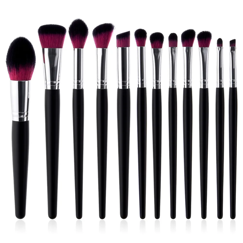 

12Pcs Pro Makeup Brushes Set Foundation Powder Eyeshadow Eyeliner Lip Brush Tool brochas maquillaje 40*