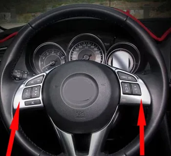 

2 pcs ABS Steering Wheel Trim Panel Cover for Mazda 6 ATENZA 2014