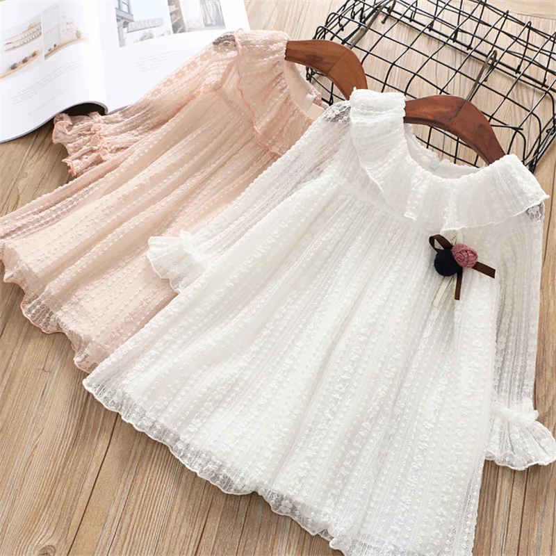 

2-7 year girls dress spring autumn new fashion flower lace princess dress kid children dress girls clothes girls clothing