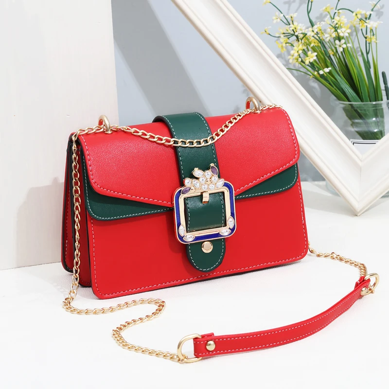 

2019 Luxury Brand Cross-body Bag Fashion Leather Buckle Bags Flap Chain Handbags Lady Famous Brands Casual Tote Shoulder BE-8309