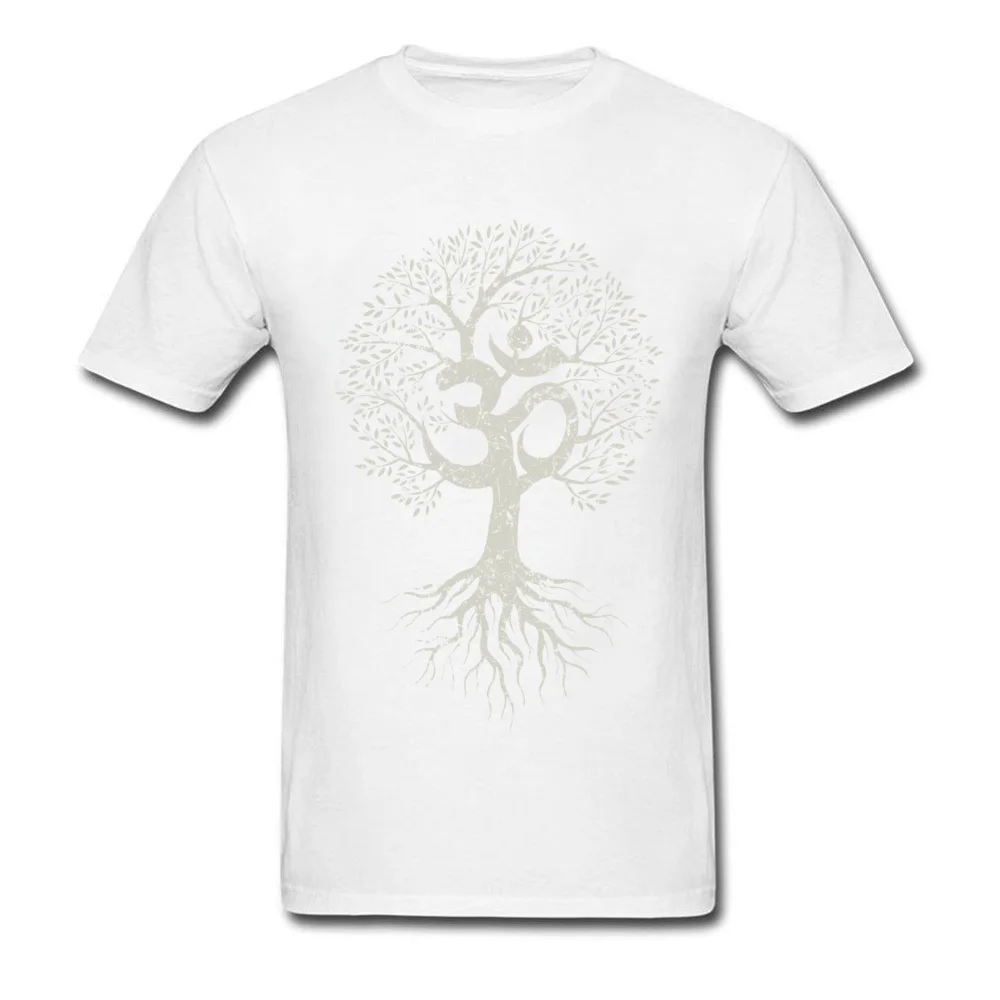 Custom Short Sleeve Tops T Shirt April FOOL DAY O-Neck Cotton Fabric Youth T Shirts Europe Custom Tee Shirt Fitted Vintage Yoga Tree of Life On Dark white