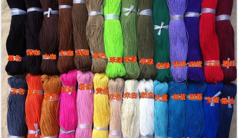 Waxed Cord 100 Meters Waxed Polyester Cord String Thread 1mm for Home Jewelry Bracelet Rope Home Textile Garment Bags DIY