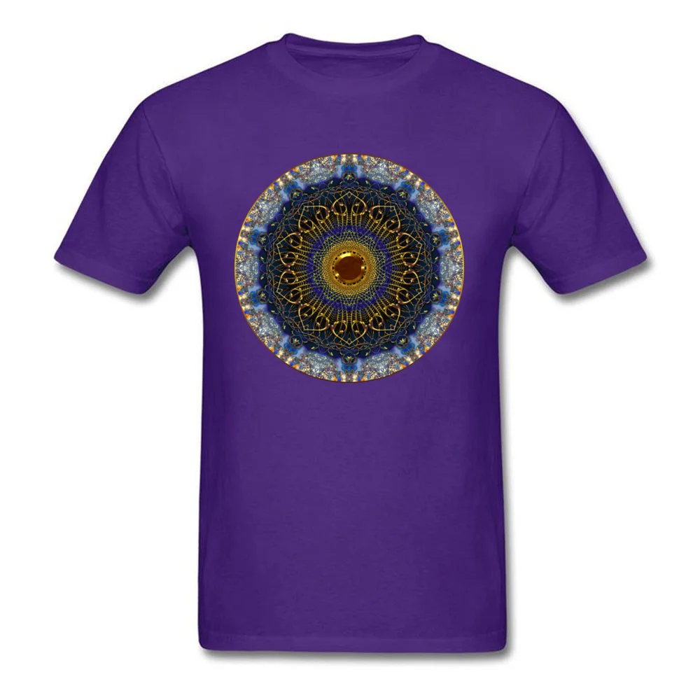 GOLD MANDALA DESIGN T SHIRT 65_purple