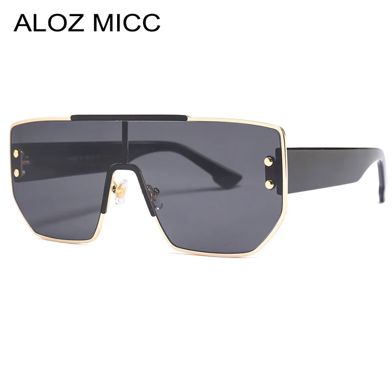 Модные женские солнцезащитные очки ALOZ MICC 2019 большие квадратные