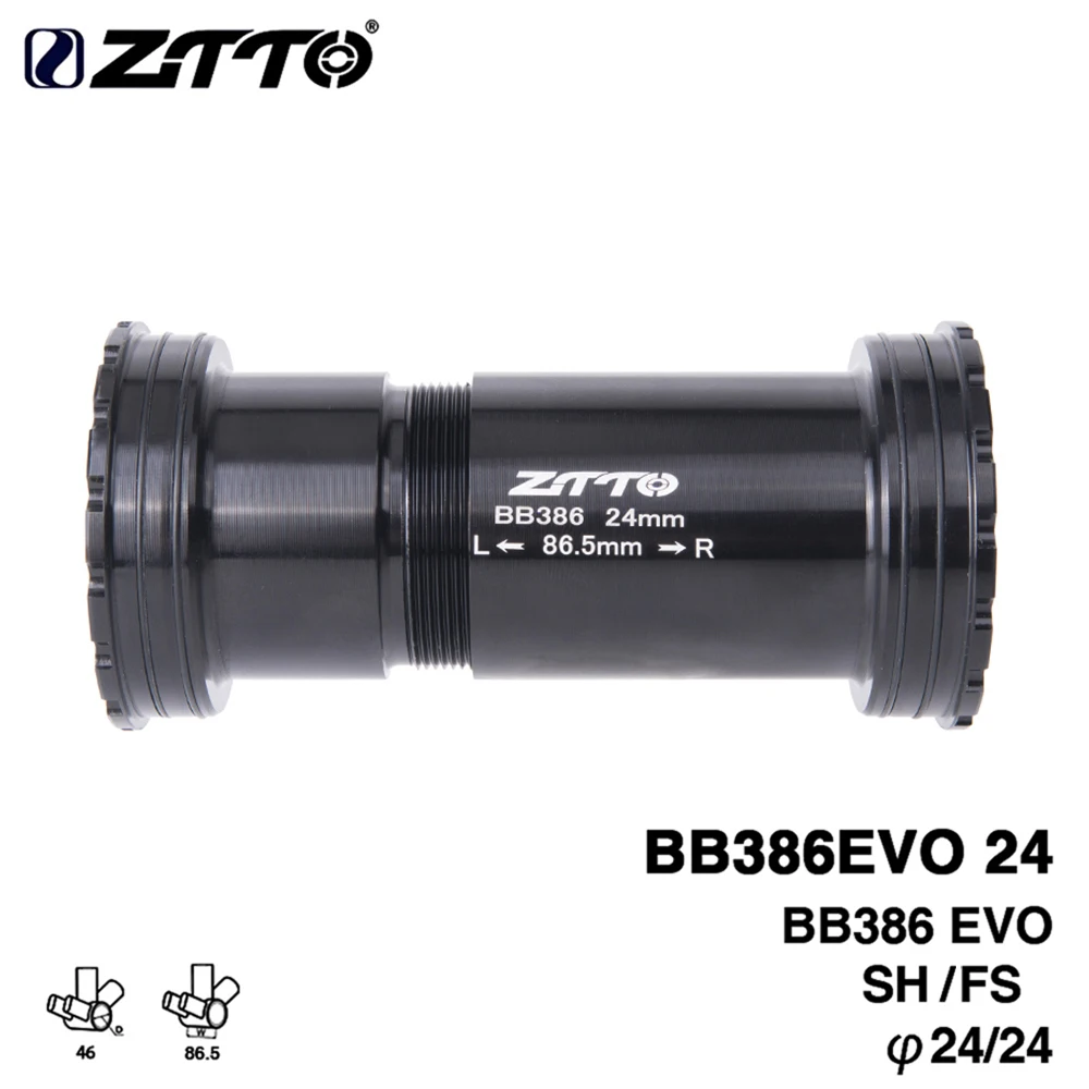 ZTTO BB386 EVO 24 адаптер MTB дорожный велосипед велосипедный пресс подходит нижние кронштейны для 24 мм шатуны цепи Запчасти для горного велосипеда