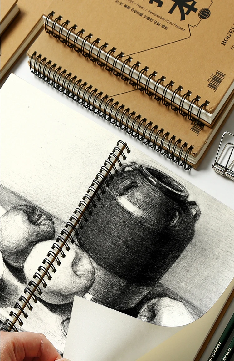 Bgln sketchbook 8K ручная живопись картина цветная свинцовая художественная книга a4 на катушке эскиз кожа твердая бумага товары для рукоделия