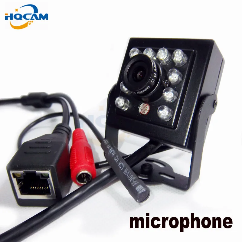 HQCAM 720P Мини ИК 940nm светодиоды 1.0мп Onvif камера видеонаблюдения Ip микрофон аудио HI3518E