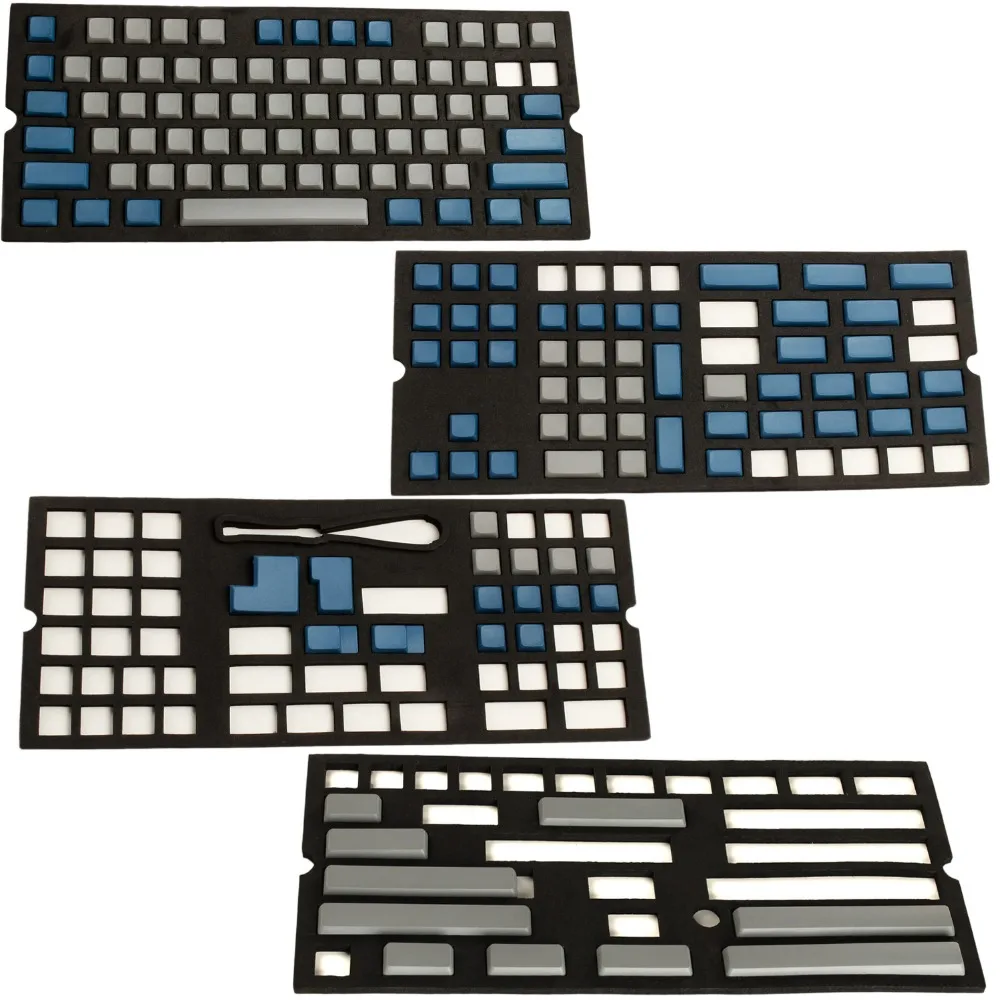 Ymdk-mxメカニカルキーボード用のxdaキーキャップ,ブルー,グレー