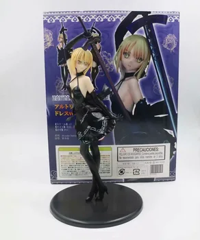 

Anime Fate Stay Night Figure Black Dress Saber Arturia Pendragon PVC Action Figures Collection Model Toys Gift