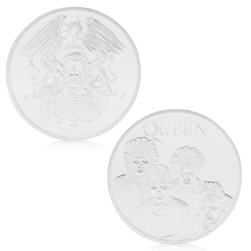 

Queen British Rock Band Silver Plated Commemorative Coin Token Collectible Gift